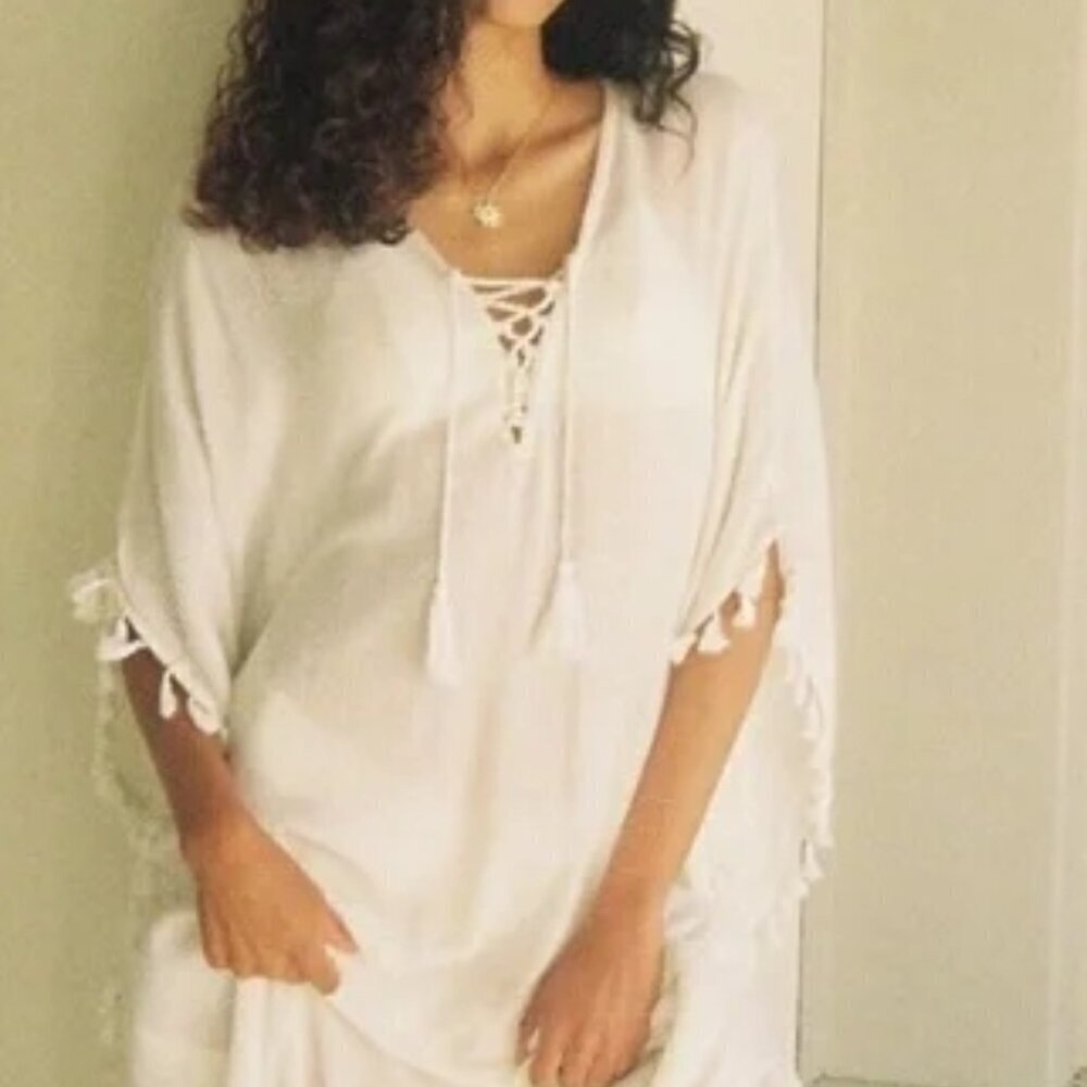 Brand New With Tags Walter Baker Ivory White Acapulco Kaftan Dress